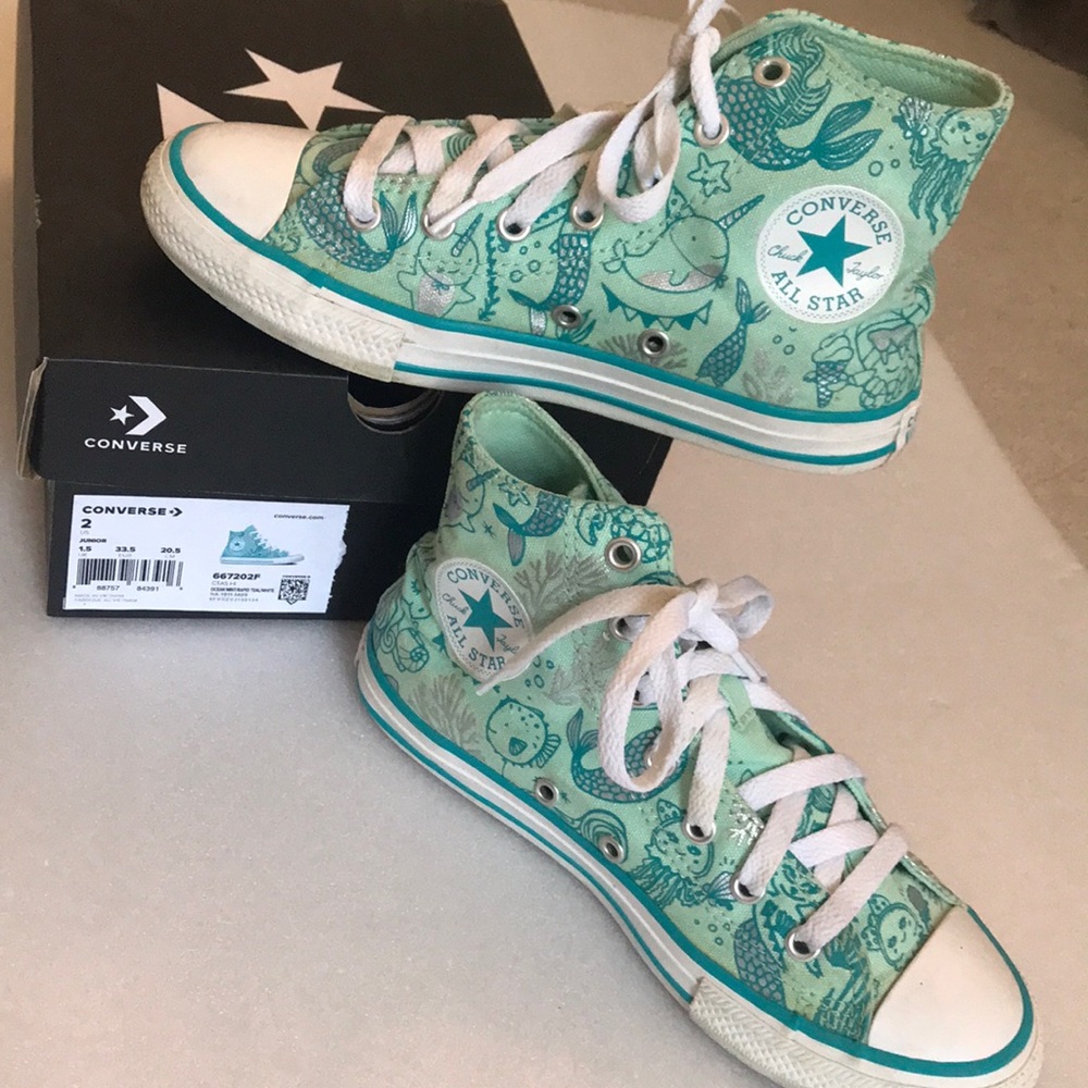Converse high top mermaid print size 2